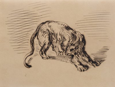Tiger Frightened by a Snake, 1858 by Ferdinand Victor Eugene Delacroix